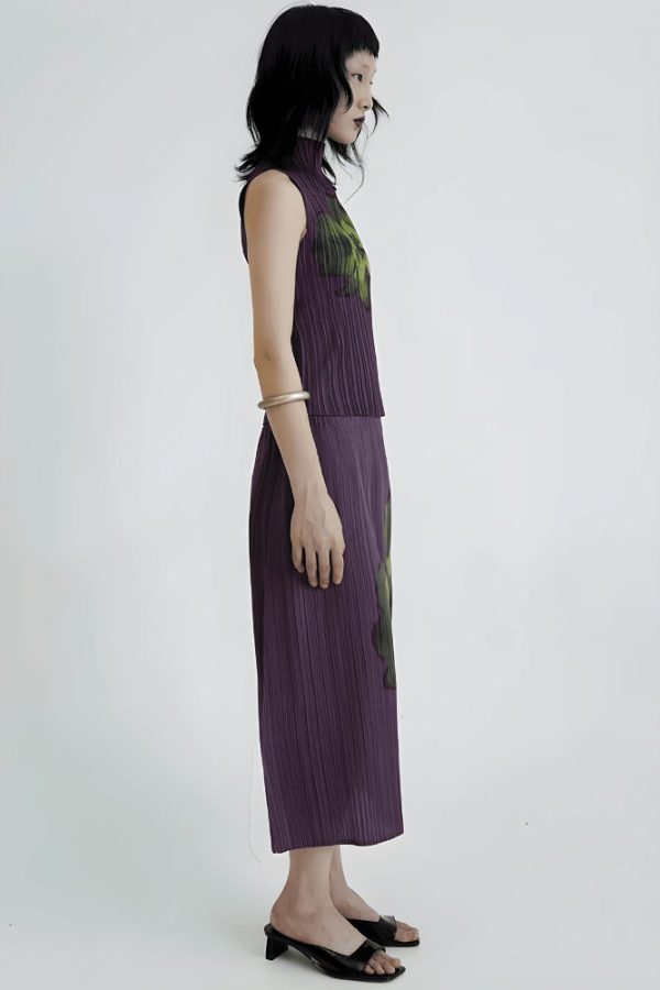 Floral Top & Midi Skirt Two Piece Set