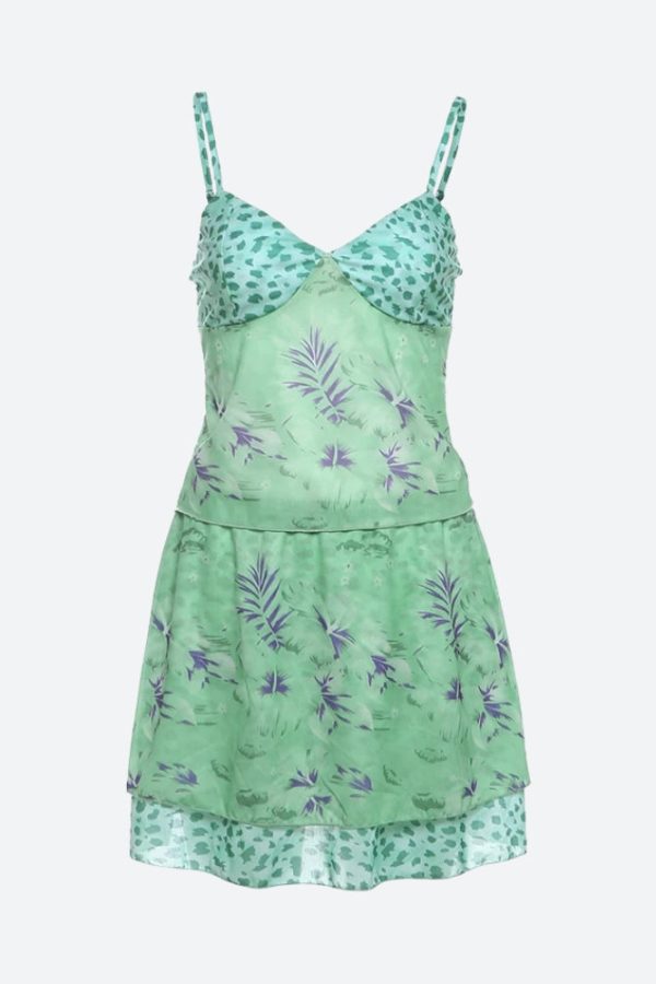 Floral Top & Mini Skirt Two Piece Set