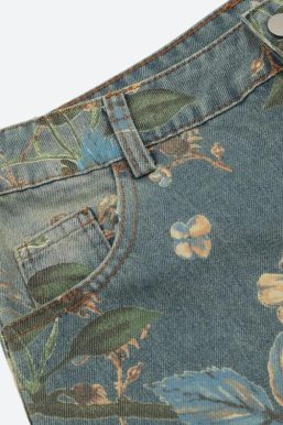 Floral Wide Leg Jeans