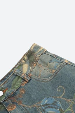 Floral Wide Leg Jeans