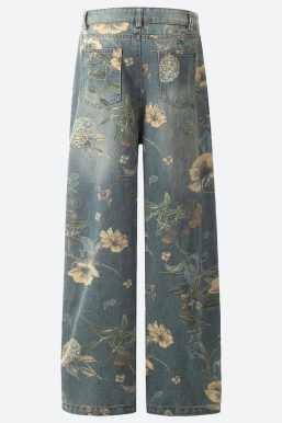 Floral Wide Leg Jeans
