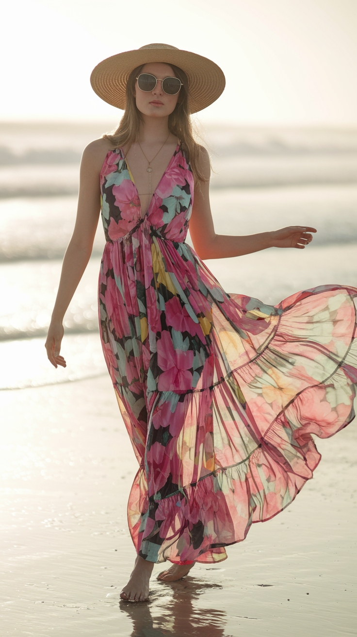 Stylish Floral Maxi Dresses to Elevate Your Wardrobe outfit idea