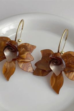 Flower Hoop Earrings