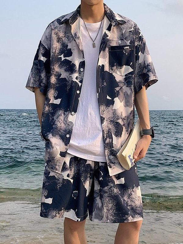 Flower Shirt & Shorts Two Piece Set