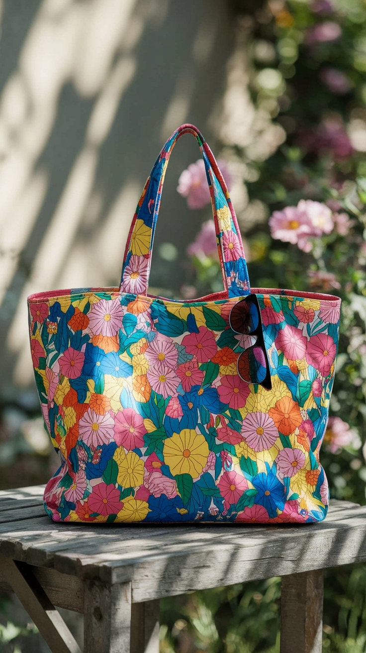 Flower Tote Bag Design: Brighten Up Your Outfit outfit idea
