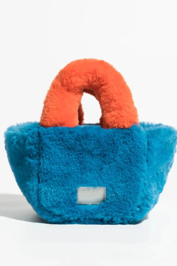 Fluffy Faux Fur Basket Handbag