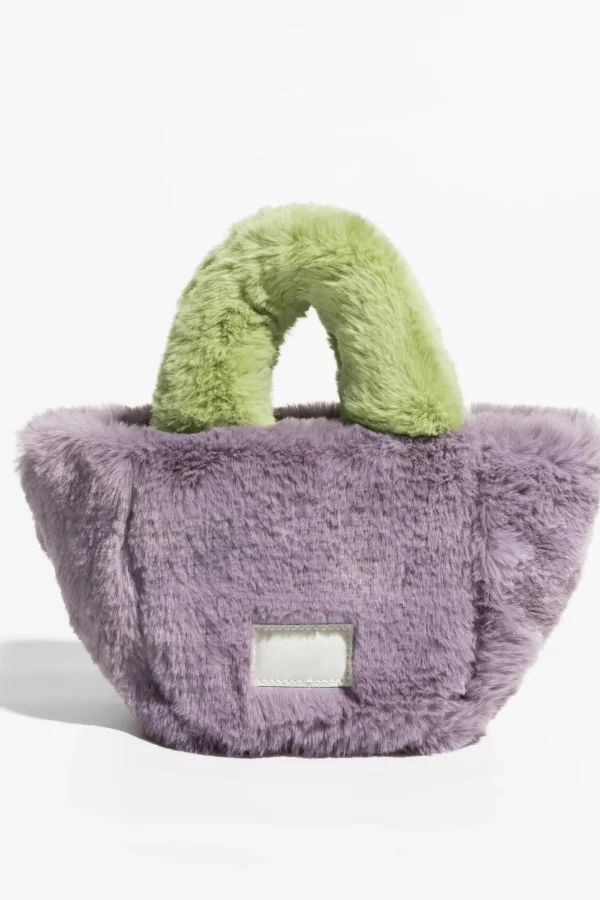 Fluffy Faux Fur Basket Handbag
