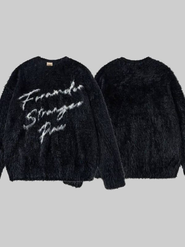 French Street Paris Fuzzy Sweater