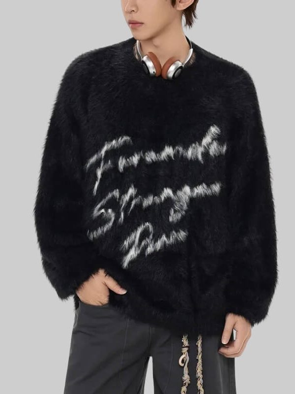 French Street Paris Fuzzy Sweater