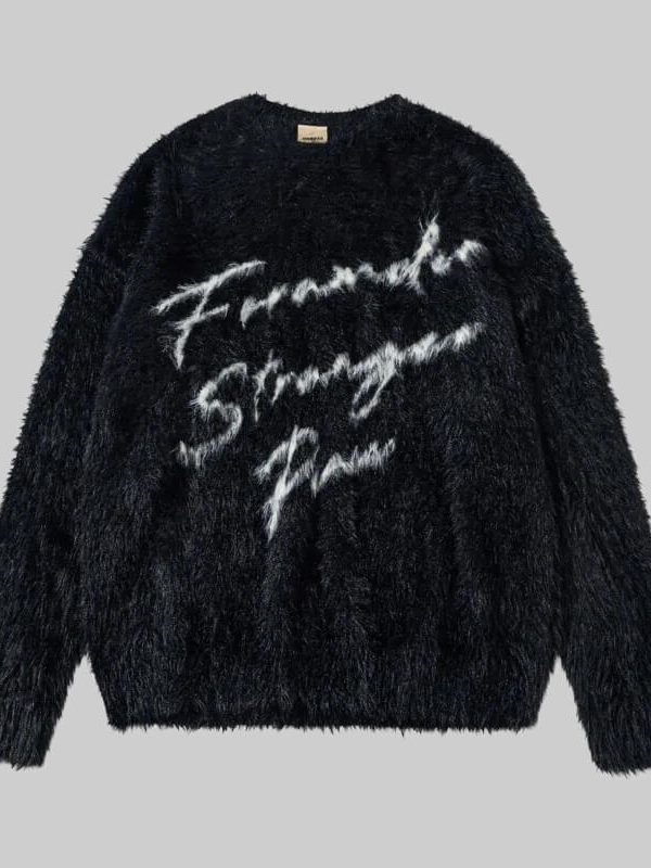 French Street Paris Fuzzy Sweater