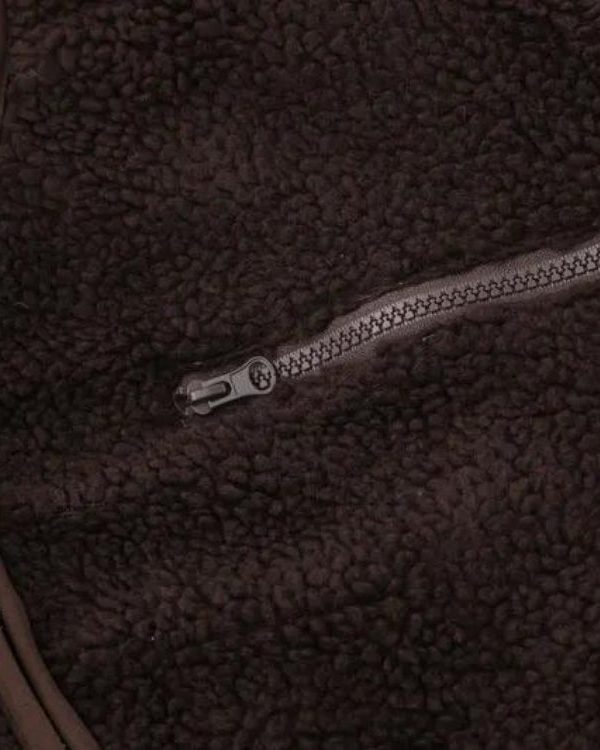 Funnel Neck Zip-Up Teddy Hoodie