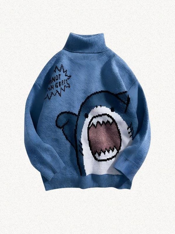 Funny Shark Knitted Sweater