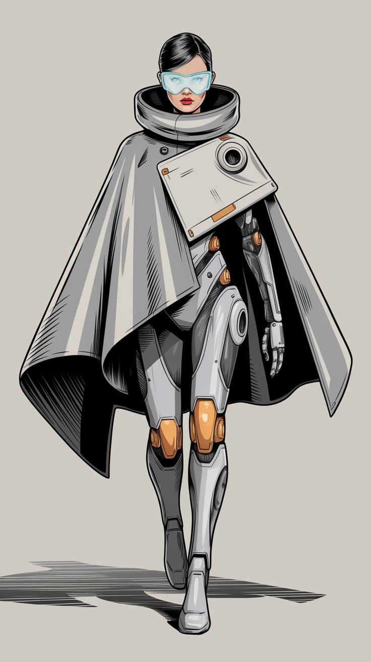 The Power of Color in Futuristic Fashion Illustration outfit idea