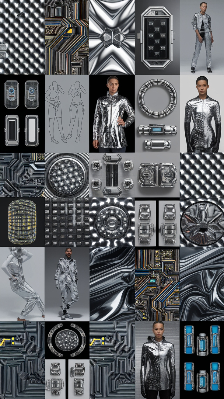 Crafting a Futuristic Fashion Moodboard for Inspiration outfit idea