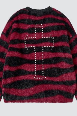 Fuzzy Cross Sweater