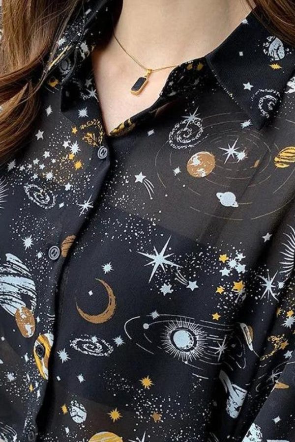 Galaxy Chiffon Shirt