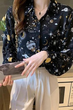 Galaxy Chiffon Shirt