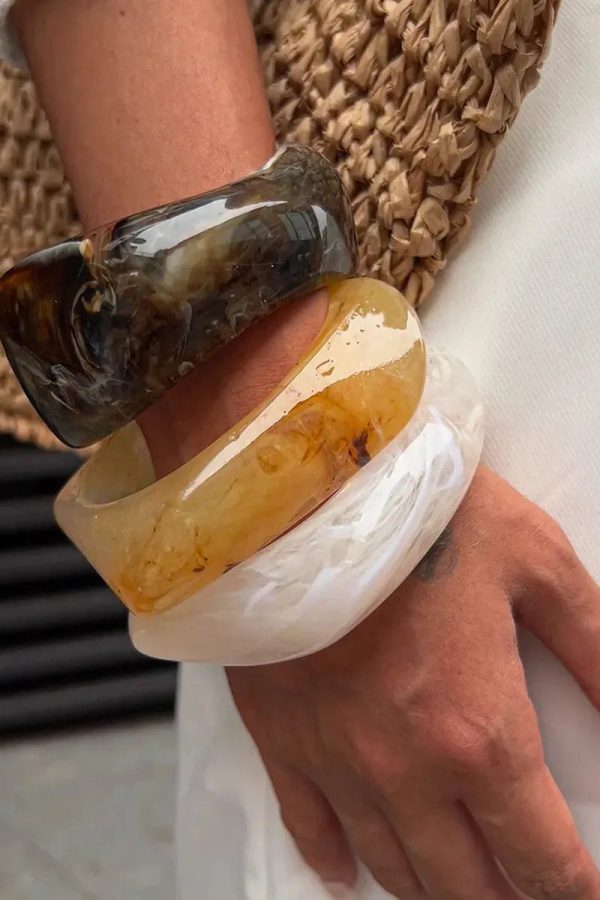 Geometric Chunky Resin Bracelet