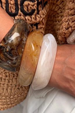 Geometric Chunky Resin Bracelet