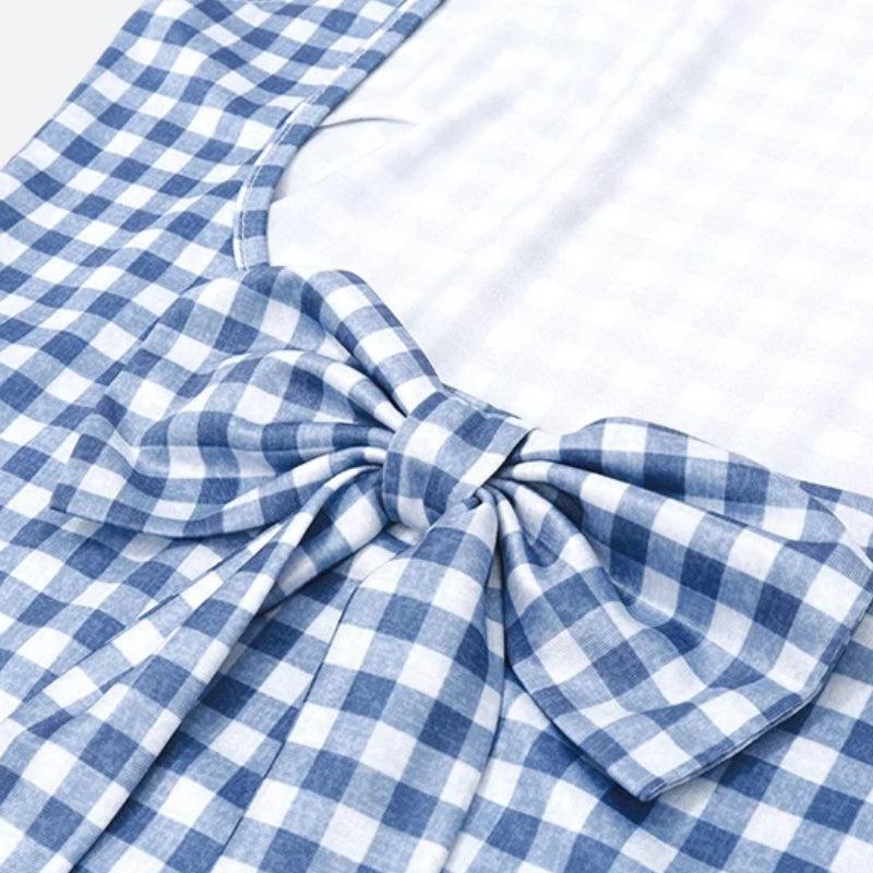 Gingham Bow Backless Top Gingham Bow Backless Top