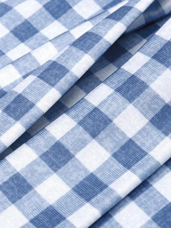 Gingham Bow Backless Top