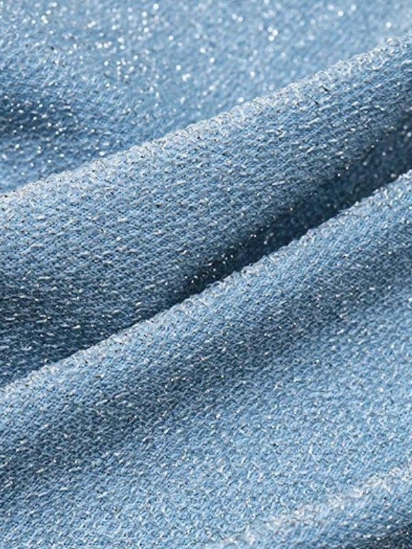 Glitter Backless Crop Top