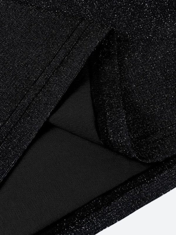 Glitter Backless Mini Dress