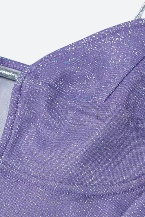 Glitter Cut Out Mini Dress