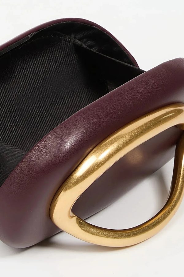 Gold Handle Clutch Bag