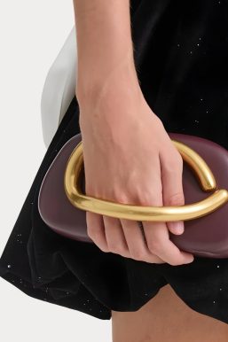 Gold Handle Clutch Bag