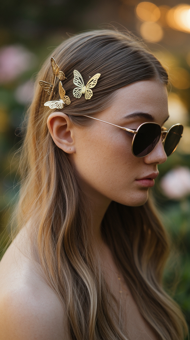 Choosing Gold Butterfly Hair Clips for Your Outfits outfit idea