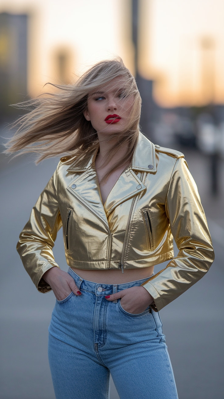 Gold Jacket Outfit Metallic: Elevate Your Style Game outfit idea