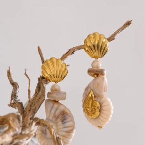 Golden Seashell Earrings