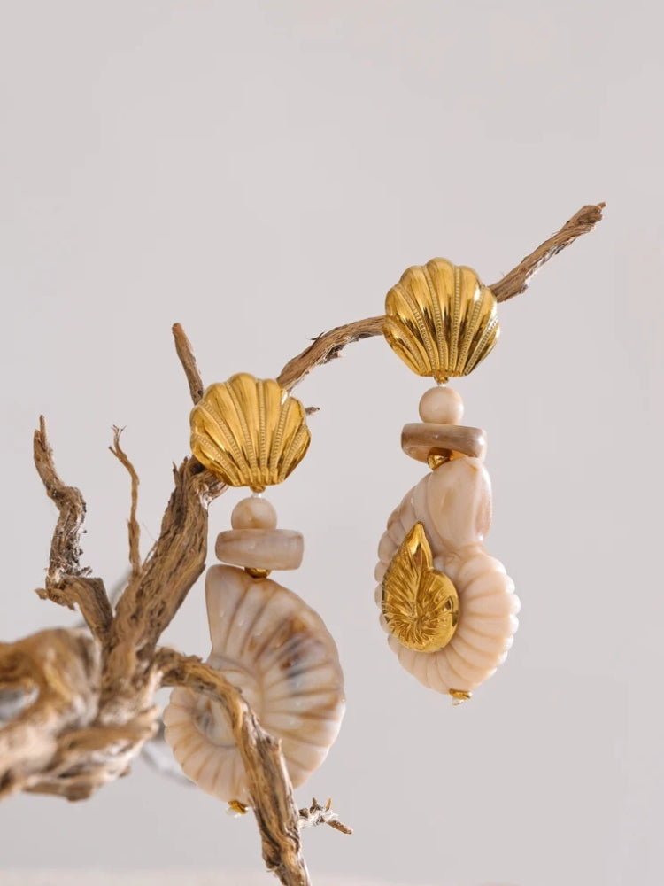 Golden Seashell Earrings Golden Seashell Earrings