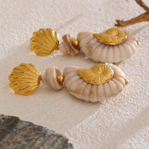 Golden Seashell Earrings
