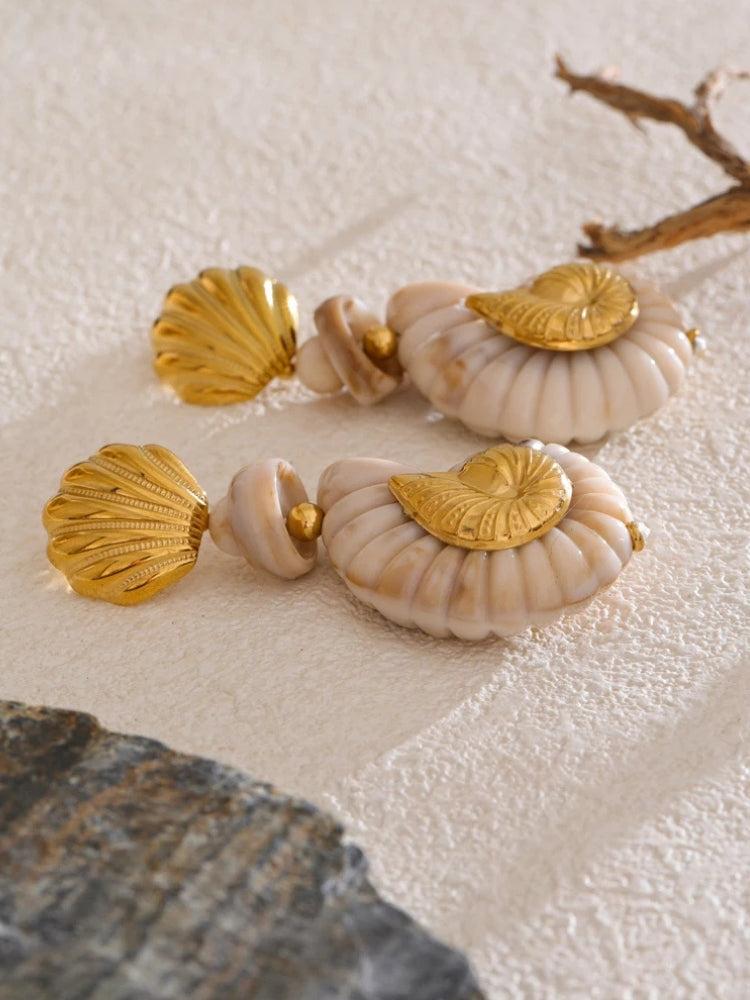 Golden Seashell Earrings Golden Seashell Earrings