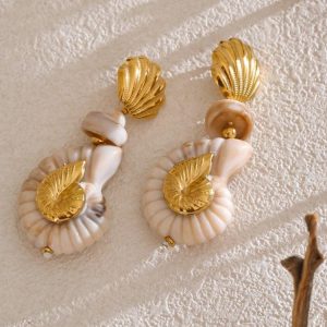 Golden Seashell Earrings