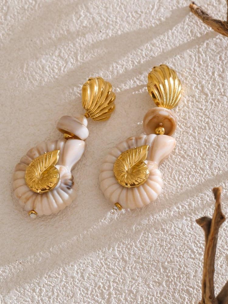 Golden Seashell Earrings Golden Seashell Earrings