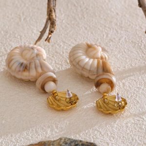 Golden Seashell Earrings