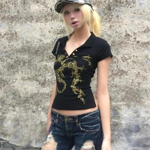 Golden Sigilism Backless Top