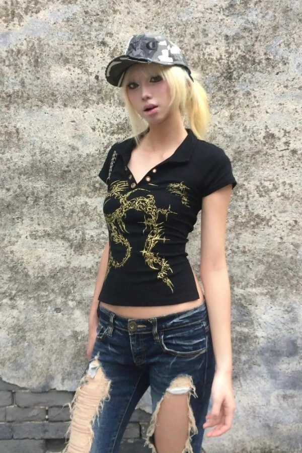 Golden Sigilism Backless Top