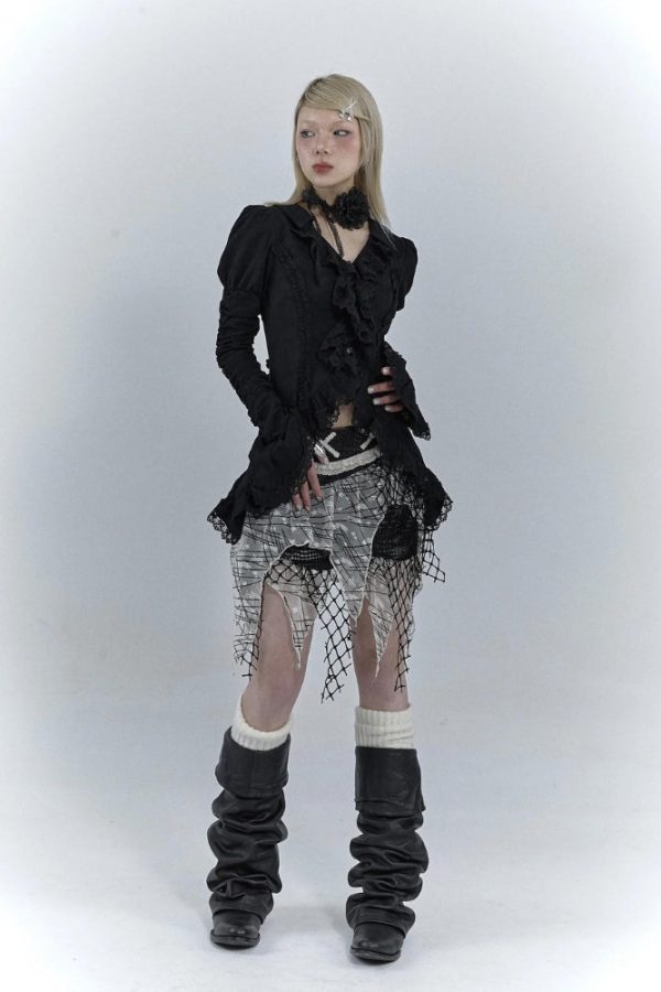 Goth Asymmetric Blouse