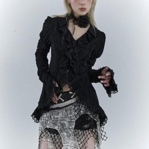 Goth Asymmetric Blouse