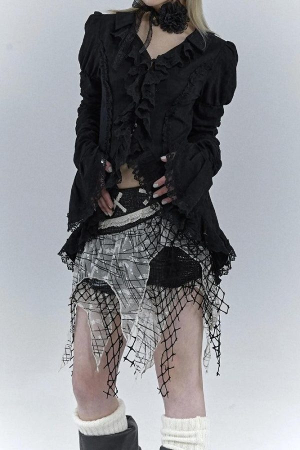 Goth Asymmetric Blouse