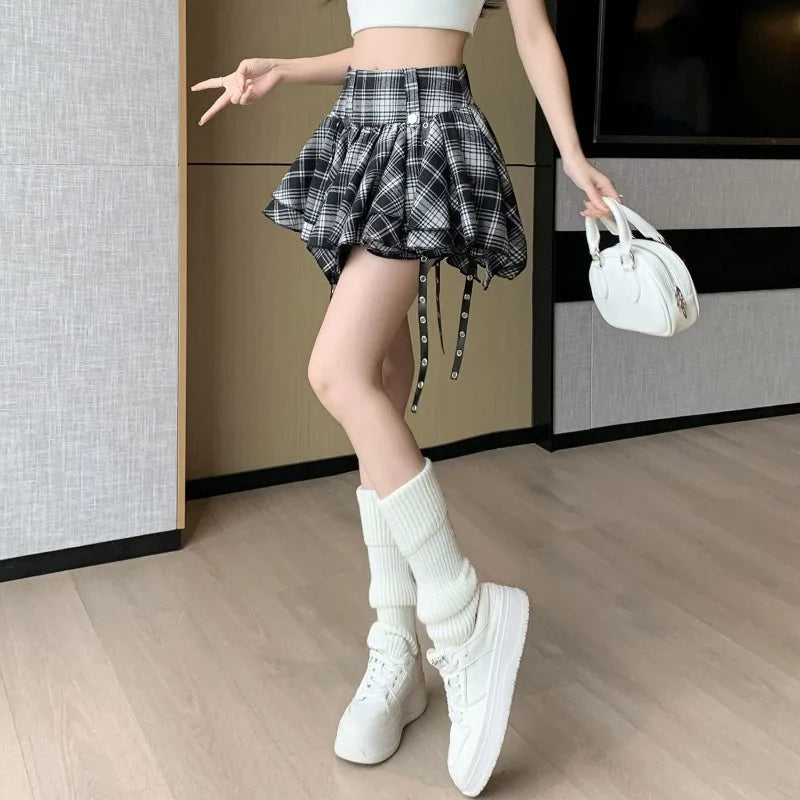 Goth Asymmetric Skort