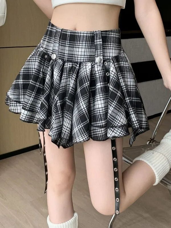 Goth Asymmetric Skort