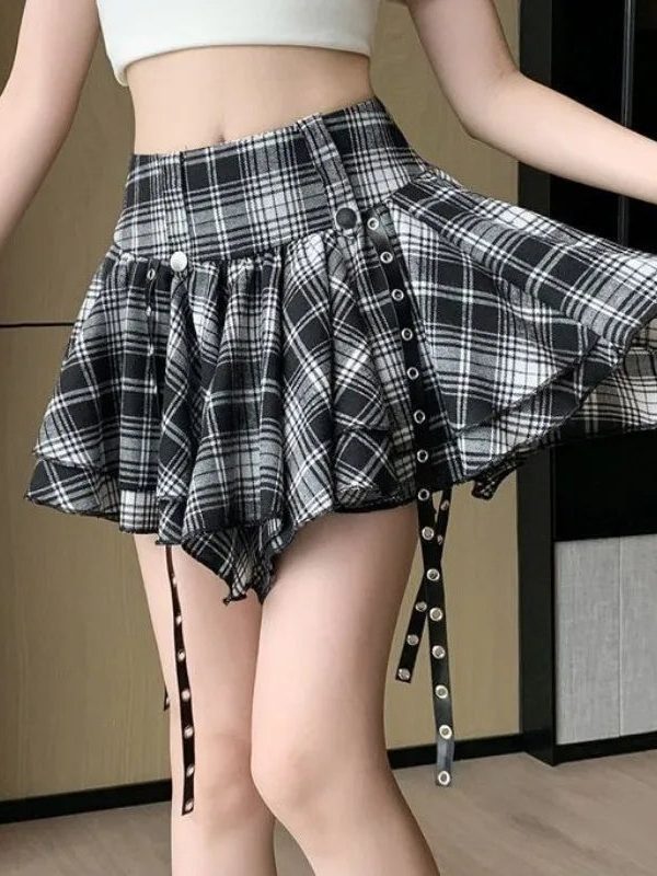 Goth Asymmetric Skort