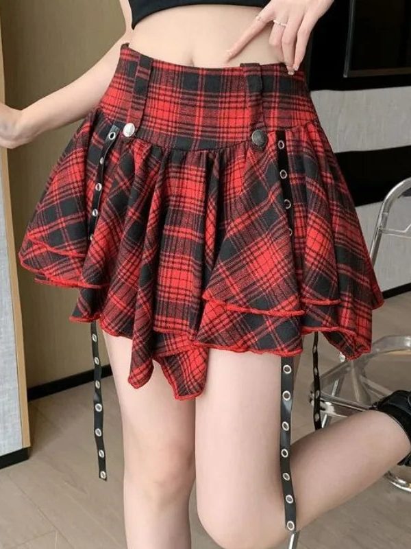 Goth Asymmetric Skort