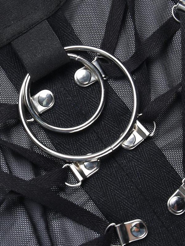 Goth Backless Halter Top