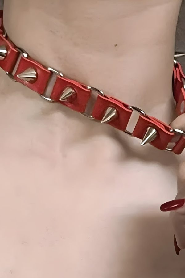 Goth Barbed Choker Collar Necklace